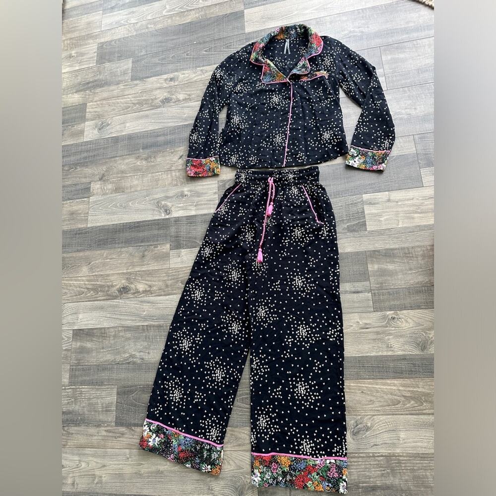 Anthropologie Kari Long-Sleeve Pajama Set